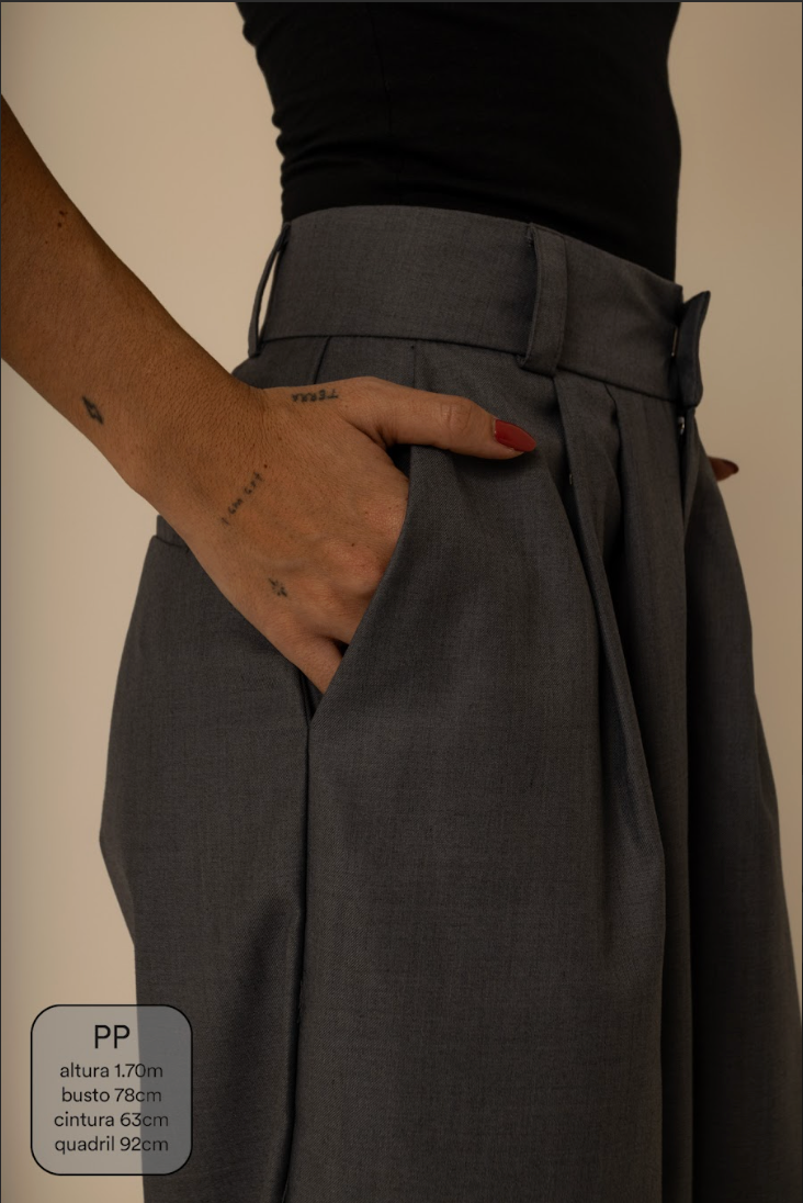 calça alfaiataria ajustável chefa