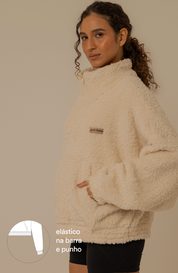 moletom gym babe peludinho cozy | moletom feminino oversized peluciado