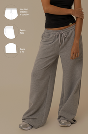 calça de moletom cozy wide | calça de moletom feminina ampla com bolsos grandes