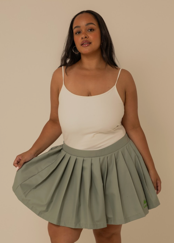 short saia plissado lela & kappa | saia plissada com short embutido