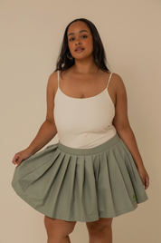 short saia plissado lela & kappa | saia plissada com short embutido