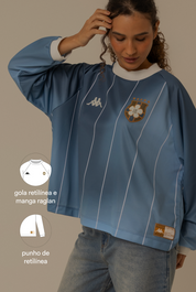 camisa jersey manga longa lela & kappa | camisa de time feminina oversized estilo vintage