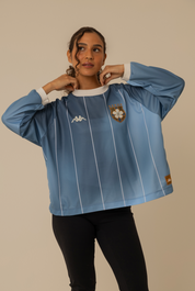 camisa jersey manga longa lela & kappa | camisa de time feminina oversized estilo vintage