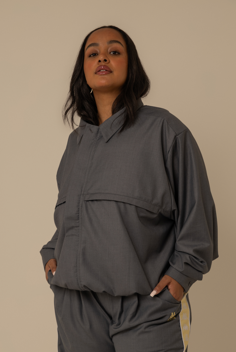 jaqueta alfaiataria lela & kappa | jaqueta alfaiataria feminina oversized