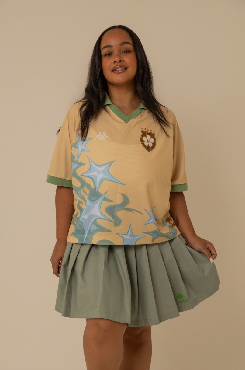 camisa jersey manga curta lela & kappa | camisa de time feminina ovesized estilo vintage