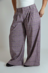 calça xadrez alfaiataria ajustável LUV
