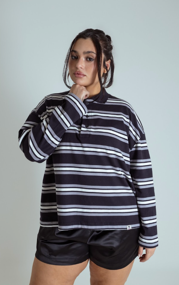 polo listrada oversized manga longa luv