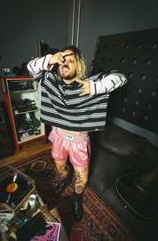 polo listrada oversized manga curta luv
