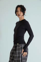 blusa manga longa dedinho de algodão