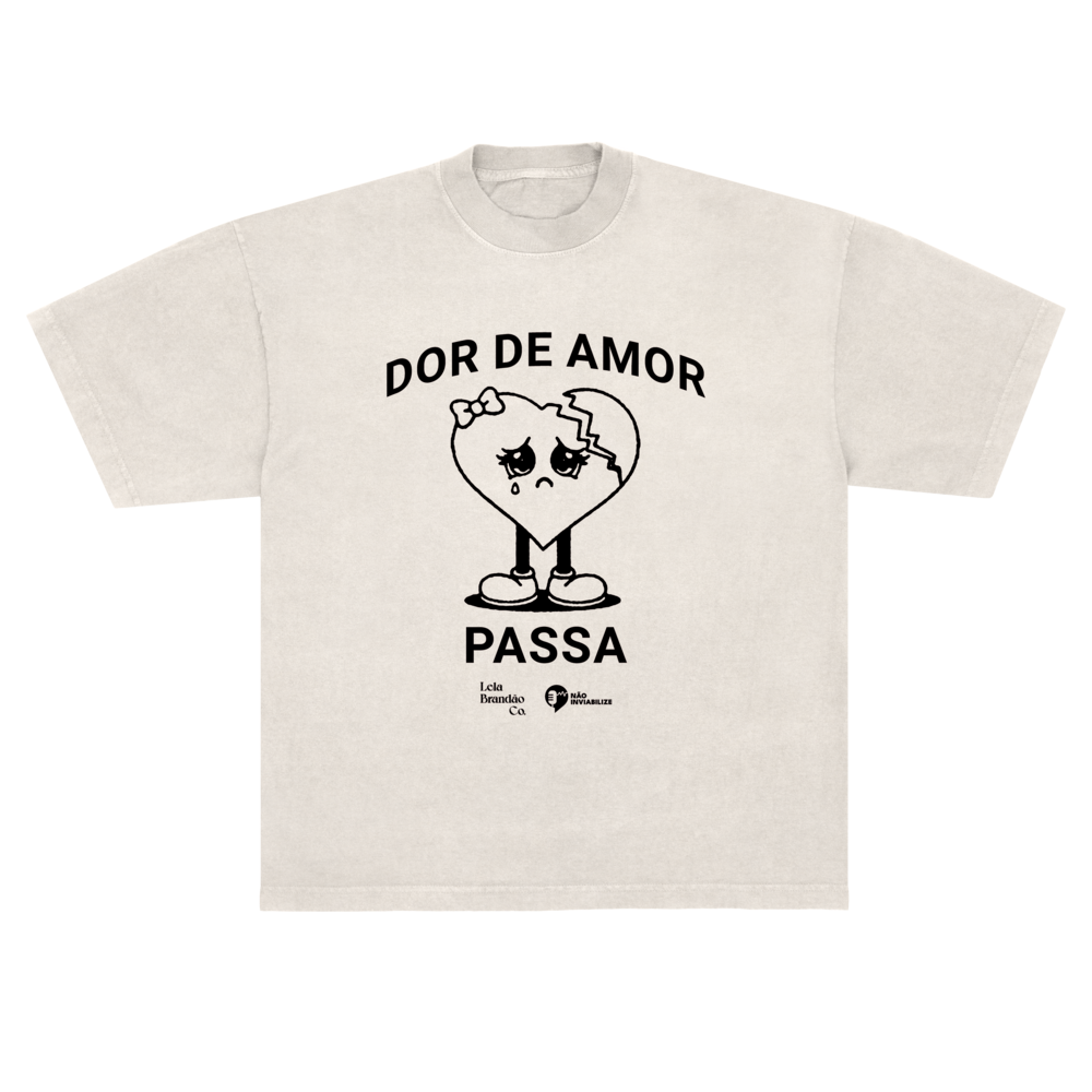 camisetão oversized dor de amor collab não inviabilize estampa frente
