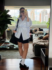 camisa laço chefa | camisa de algodão ajustável