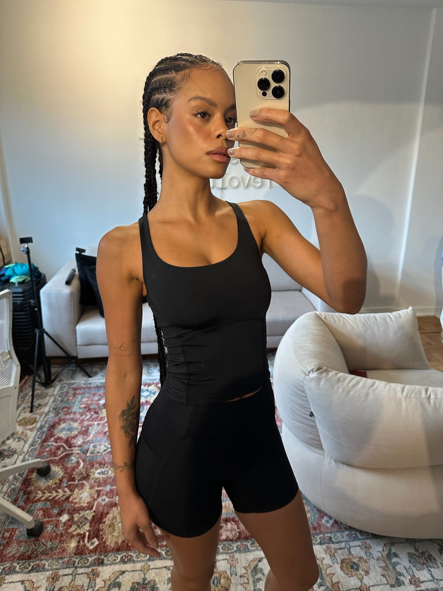 shorts biker gym babe