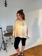 camisa jersey manga longa lela & kappa | camisa de time feminina oversized estilo vintage