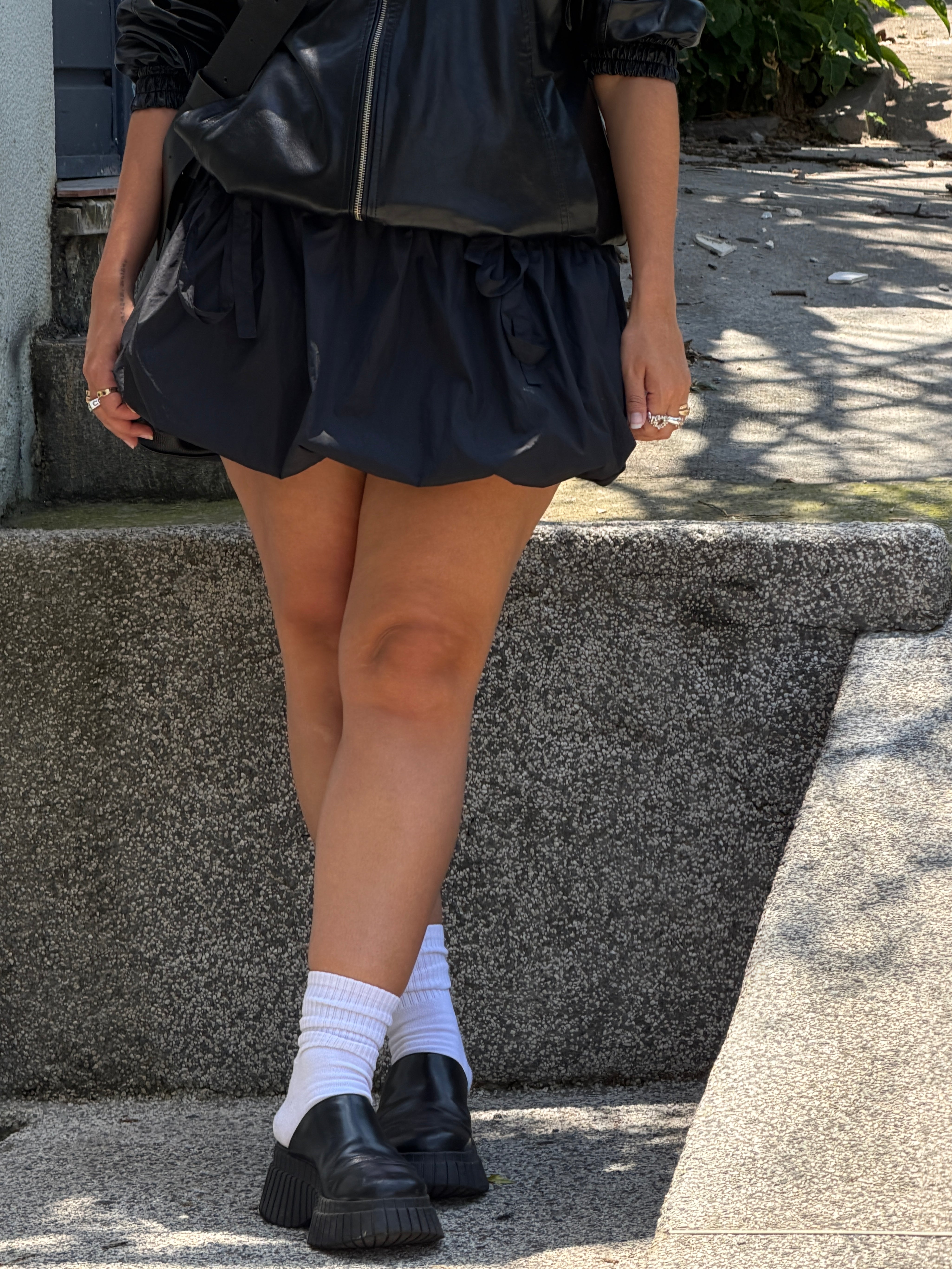 mini short saia balonê garoa