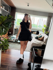 mini short saia balonê garoa