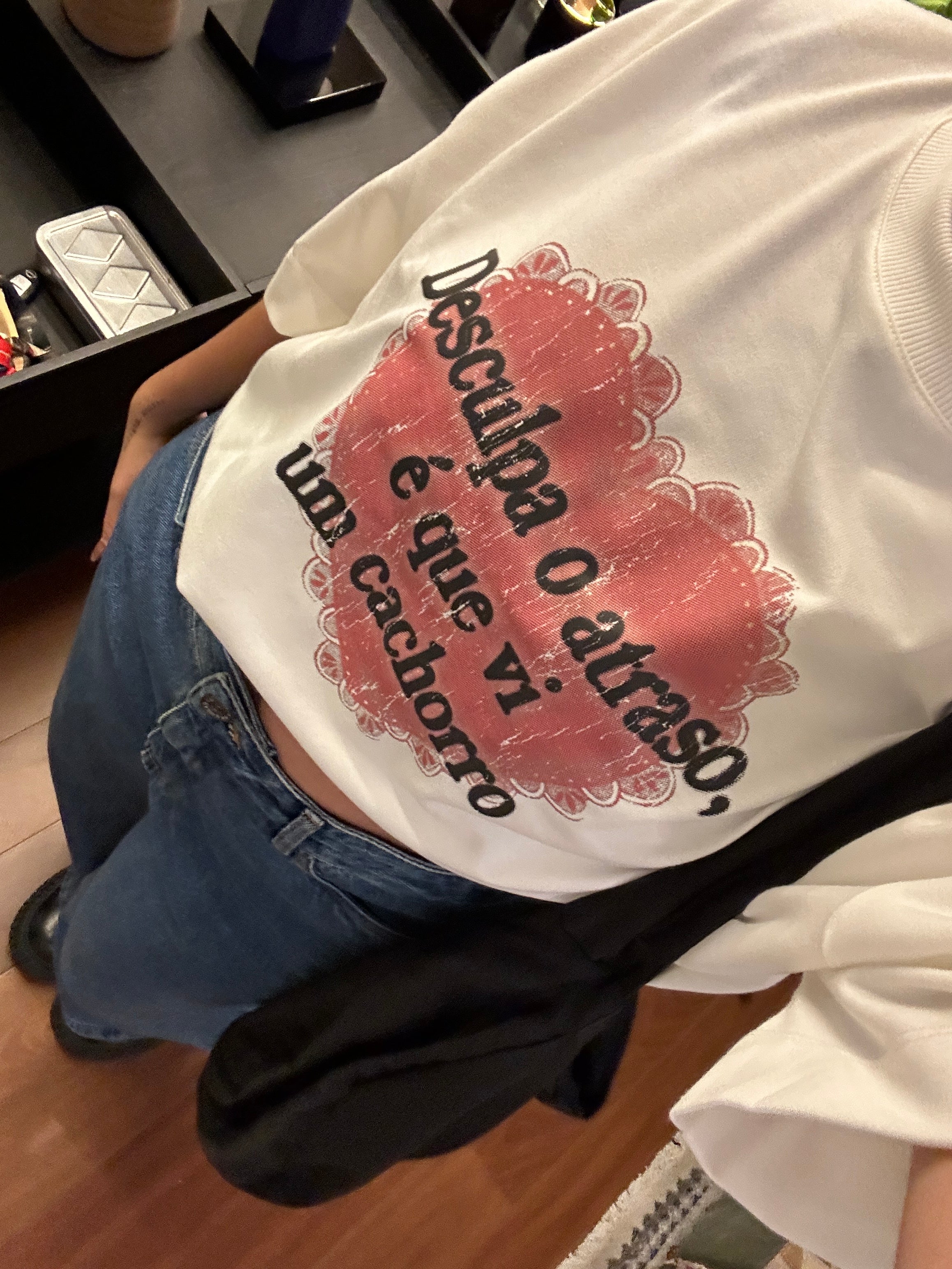 camiseta desculpa o atraso