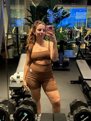 short biker canelado gym lela & kappa