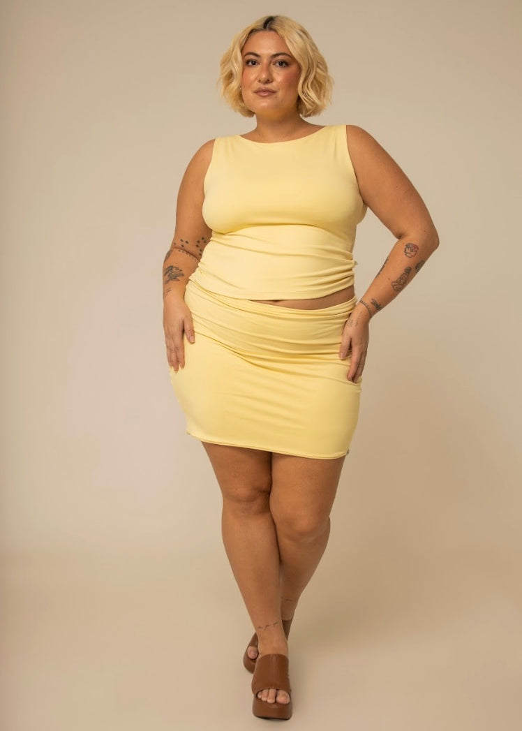 mini saia de poliamida desejo