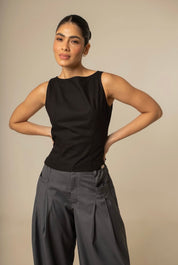 blusa costas abertas collab frida & lela