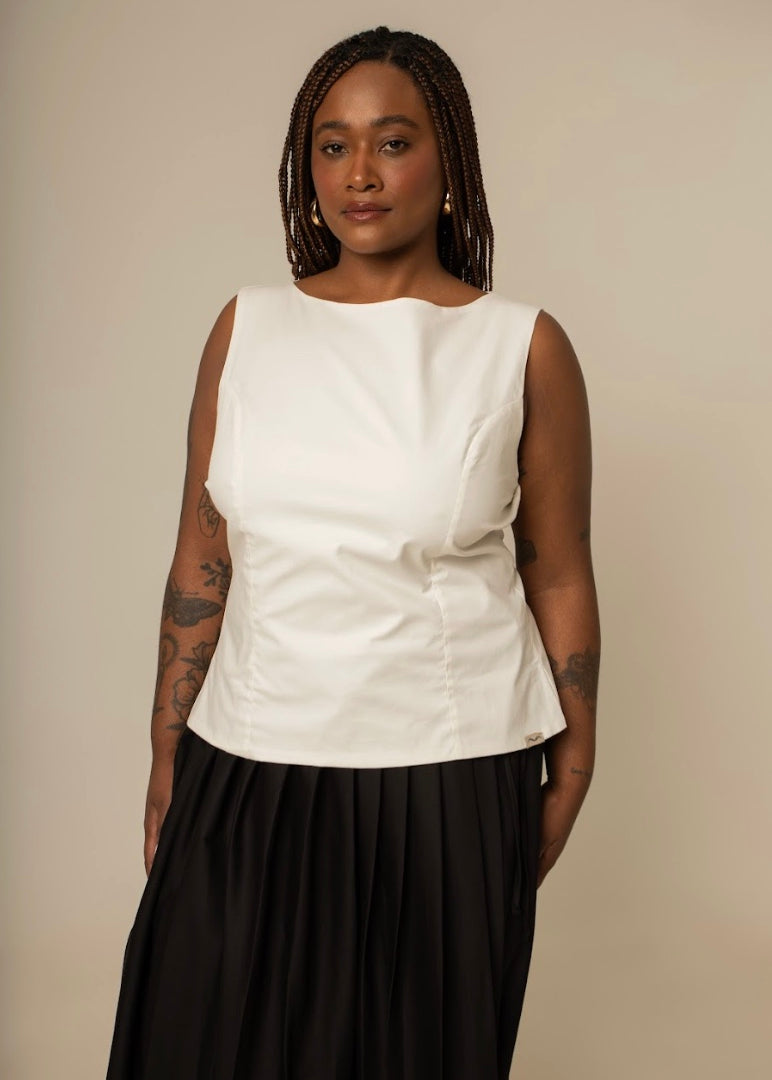 blusa costas abertas collab frida & lela