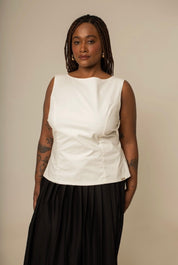 blusa costas abertas collab frida & lela