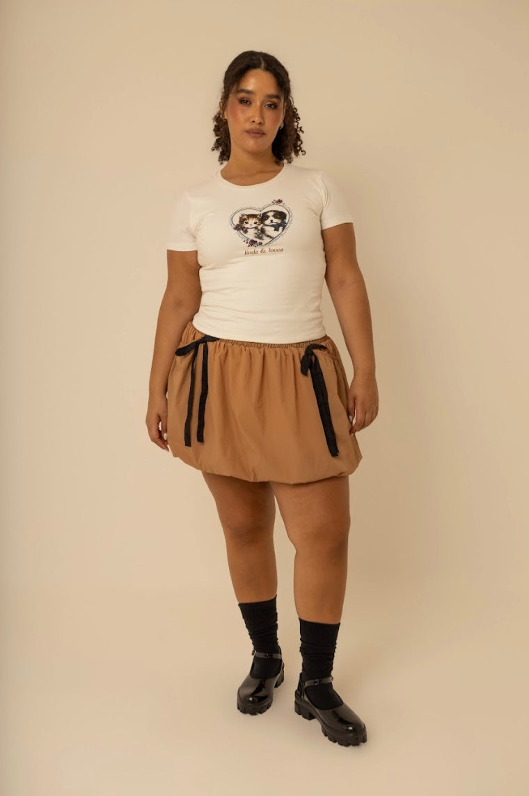 mini short saia balonê garoa