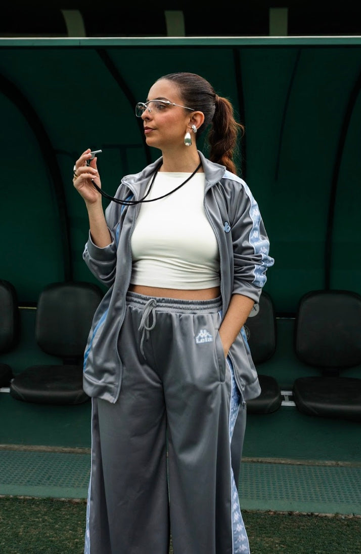 calça tracksuit wide lela & kappa