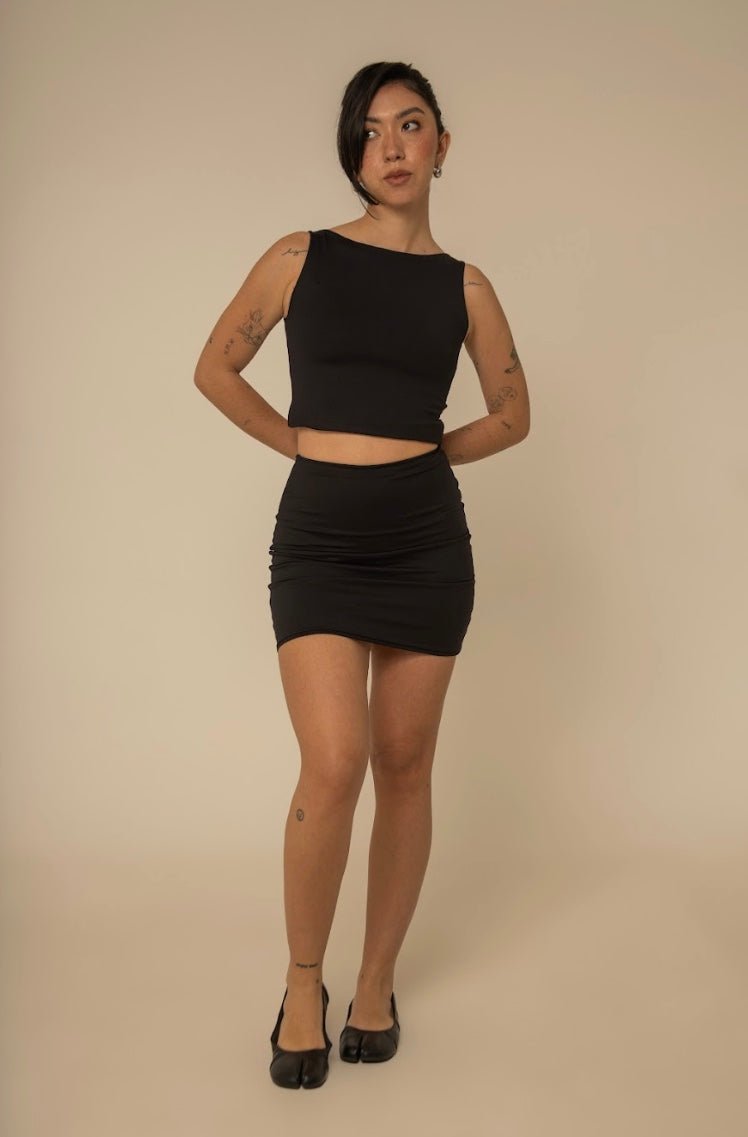 mini saia de poliamida desejo