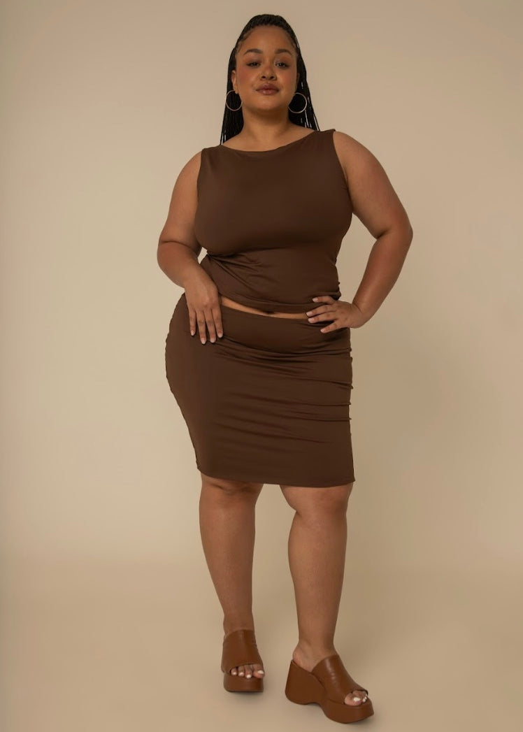 mini saia de poliamida desejo