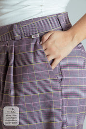 calça xadrez alfaiataria ajustável LUV