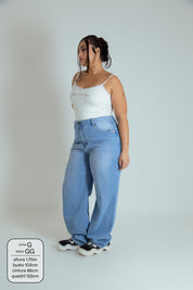 calça jeans ajustável reta estrela LUV