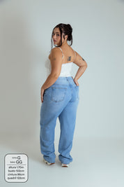 calça jeans ajustável reta estrela LUV