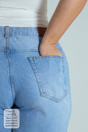calça jeans ajustável reta estrela LUV