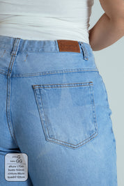calça jeans ajustável reta estrela LUV