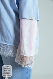 camisetão sobreposição renda oversized LUV