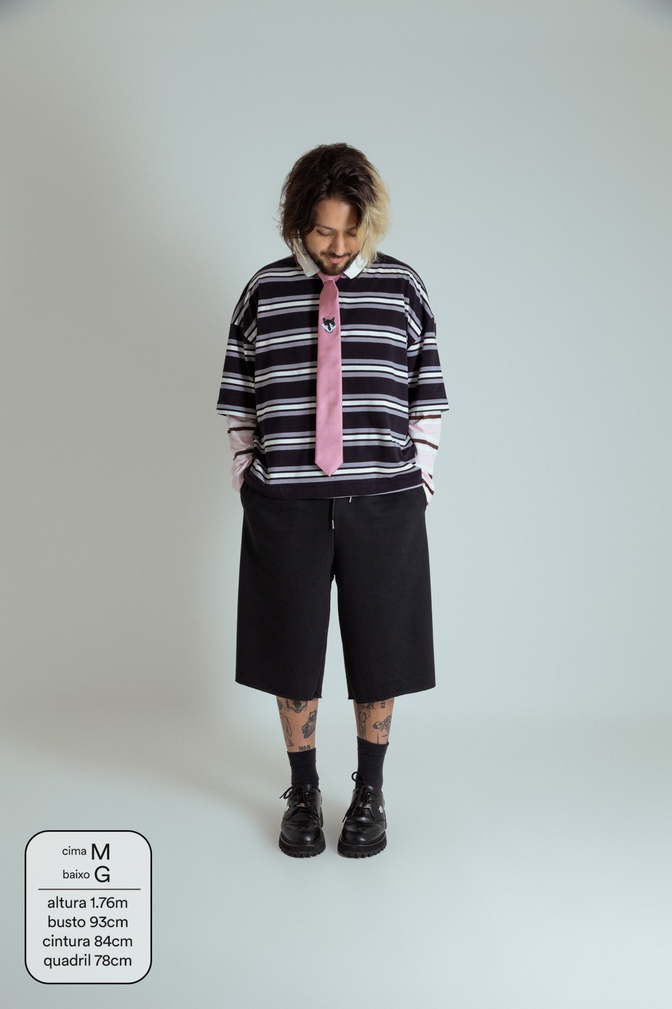 short bermudão de moletom LUV