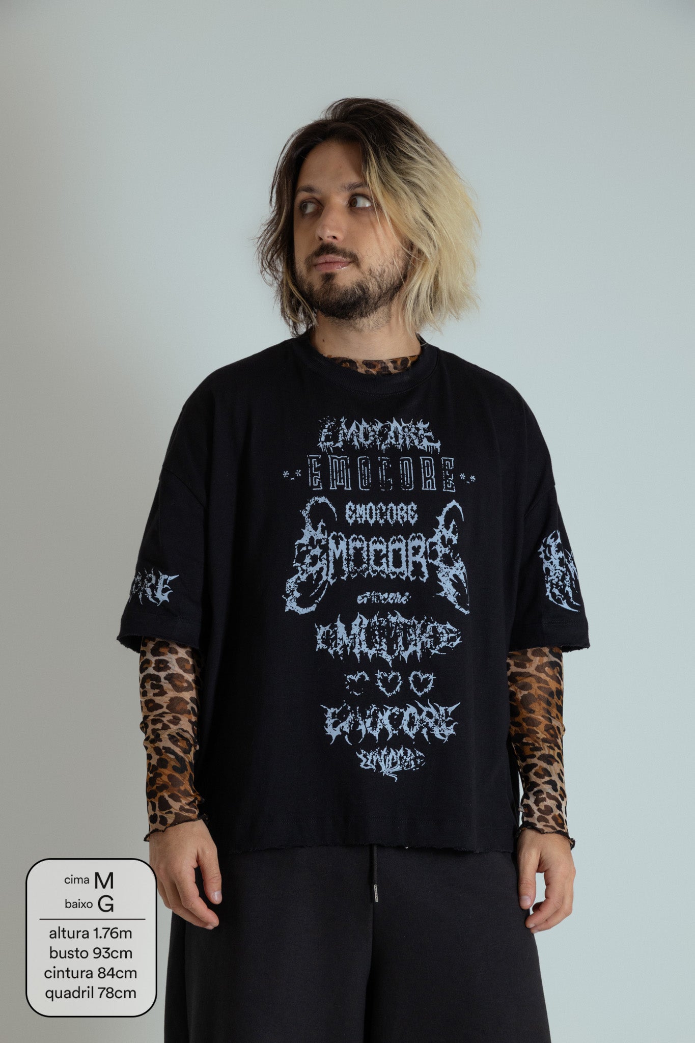 camisetão emocore LUV | camiseta oversized 100% algodão