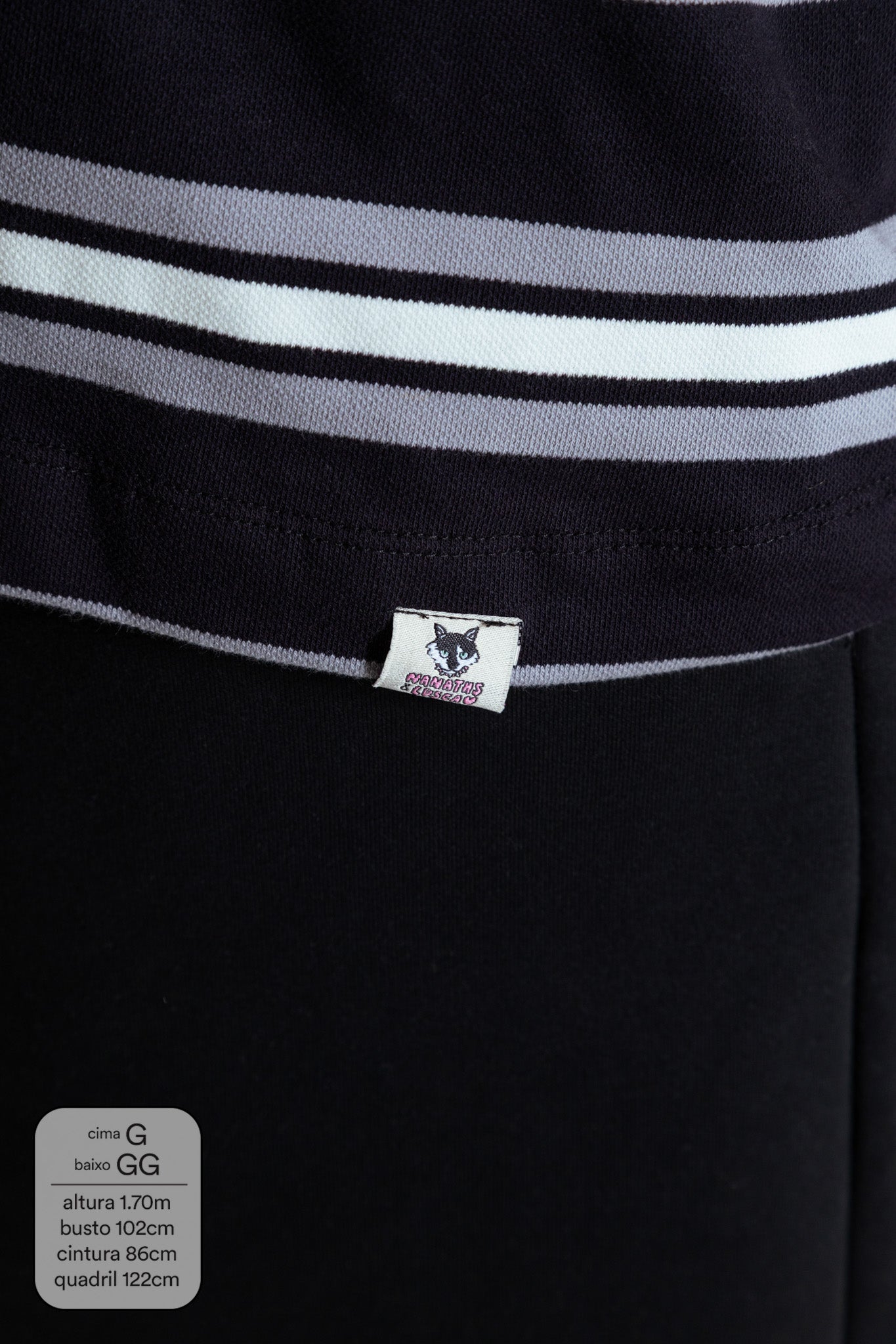 polo listrada oversized manga curta luv