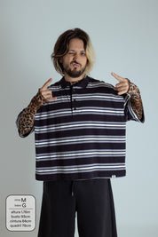polo listrada oversized manga curta luv