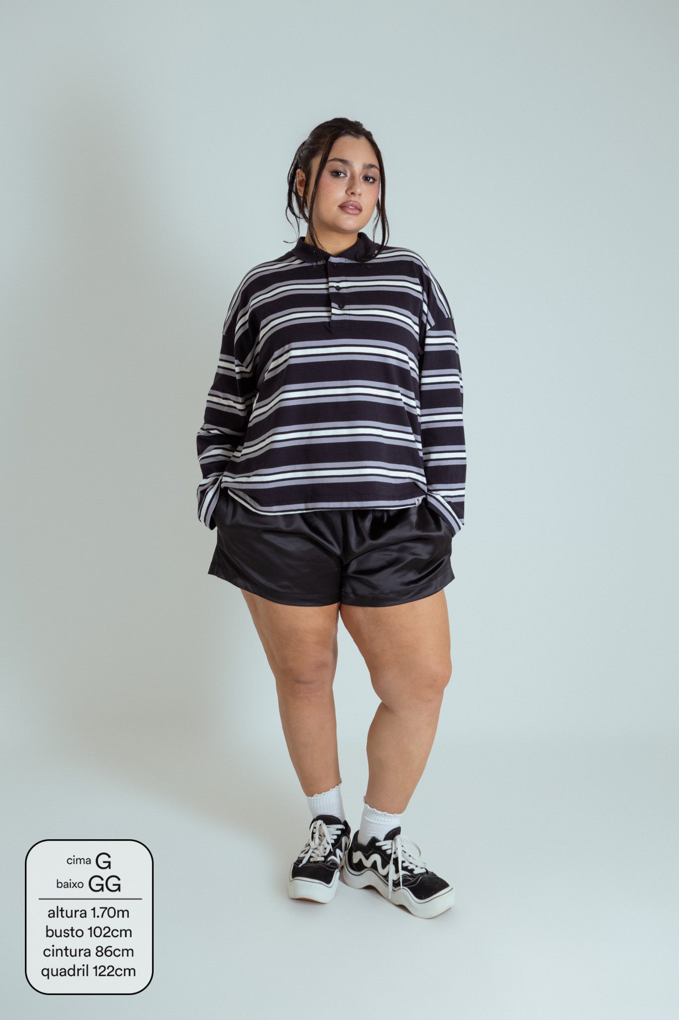 polo listrada oversized manga longa luv