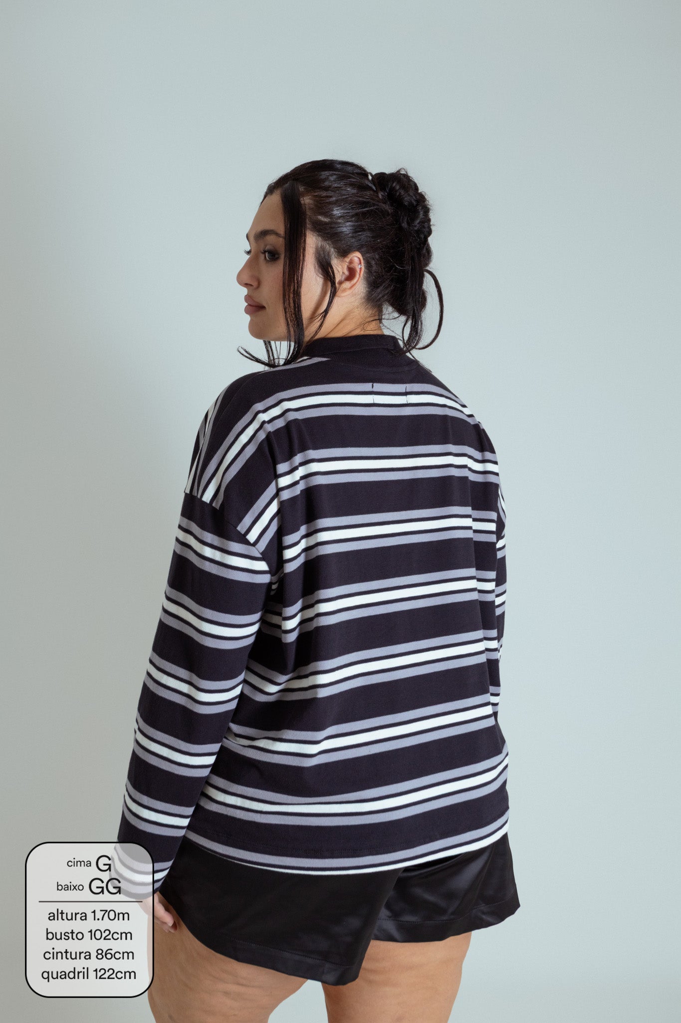 polo listrada oversized manga longa luv