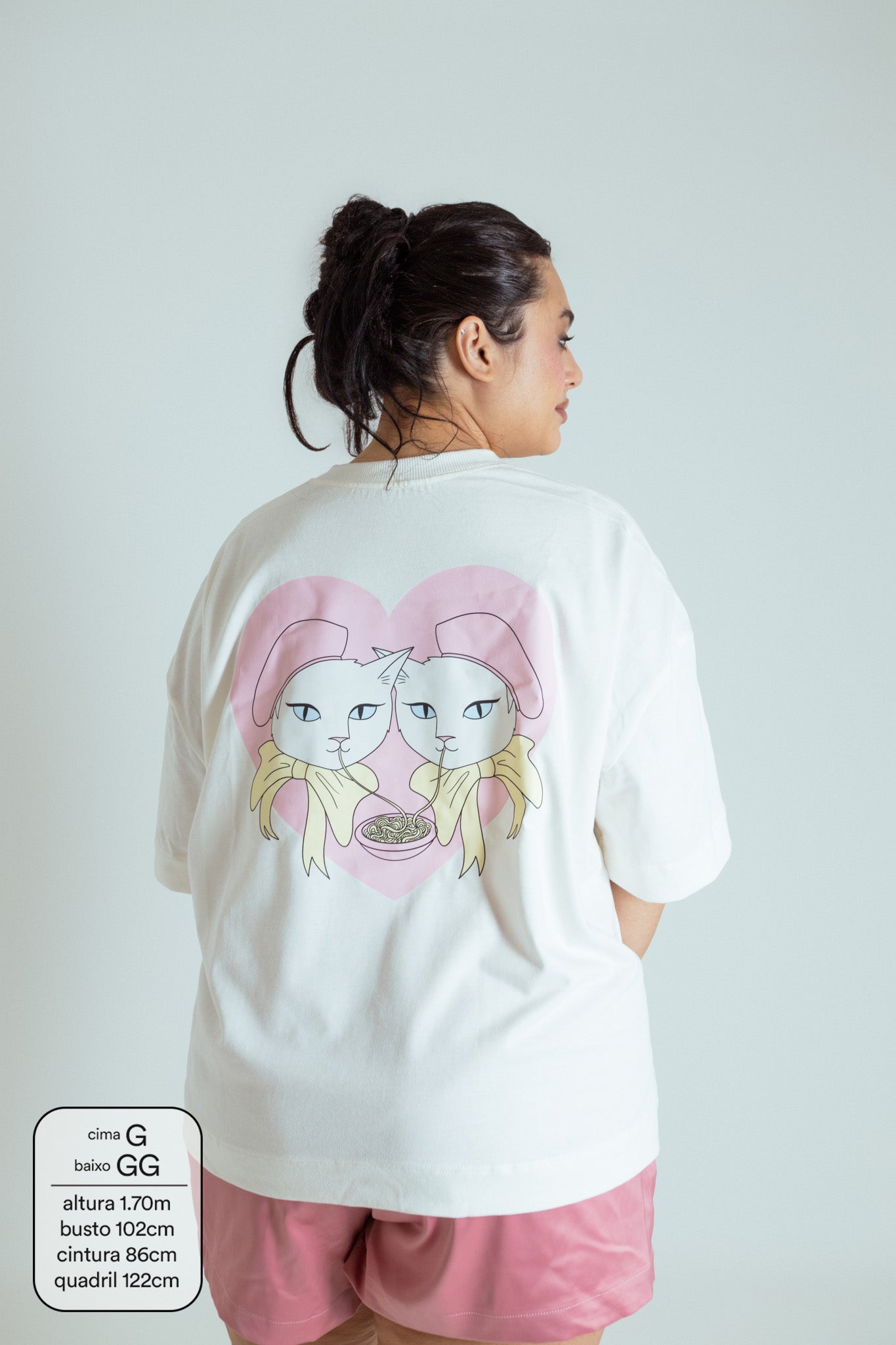 camisetão namorados LUV | camiseta oversized 100% algodão