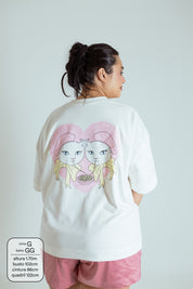camisetão namorados LUV | camiseta oversized 100% algodão
