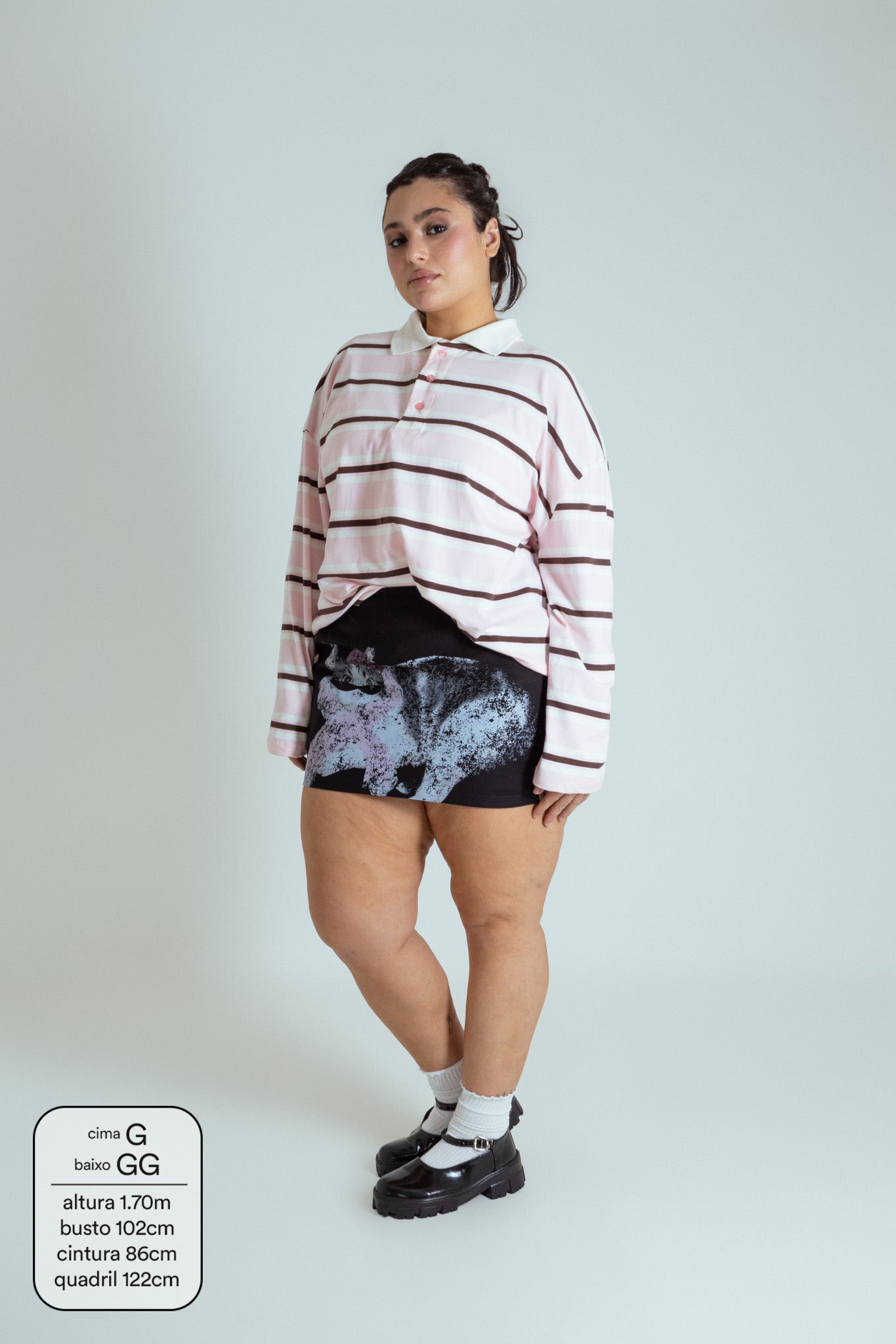 polo listrada oversized manga longa luv