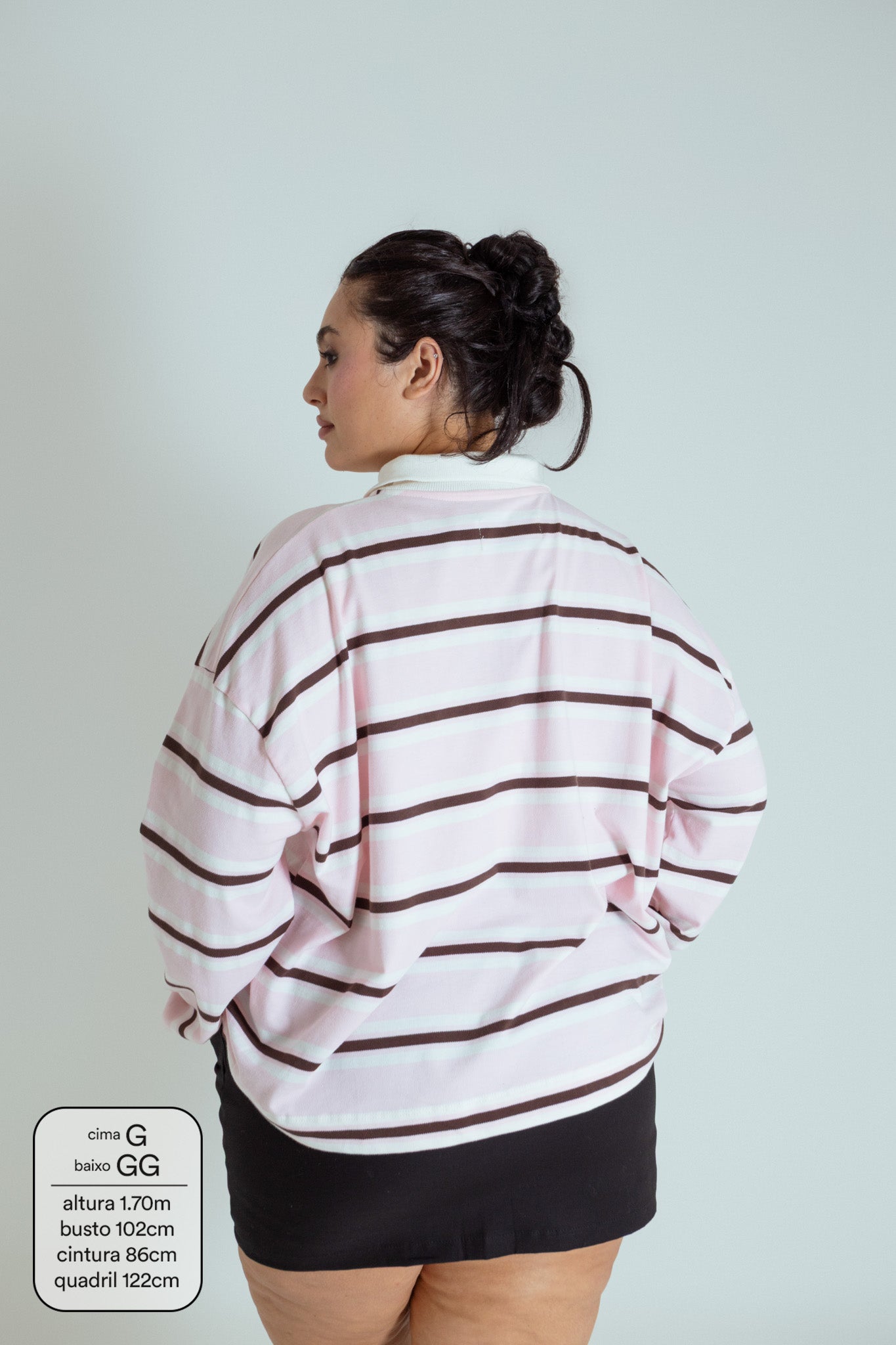 polo listrada oversized manga longa luv
