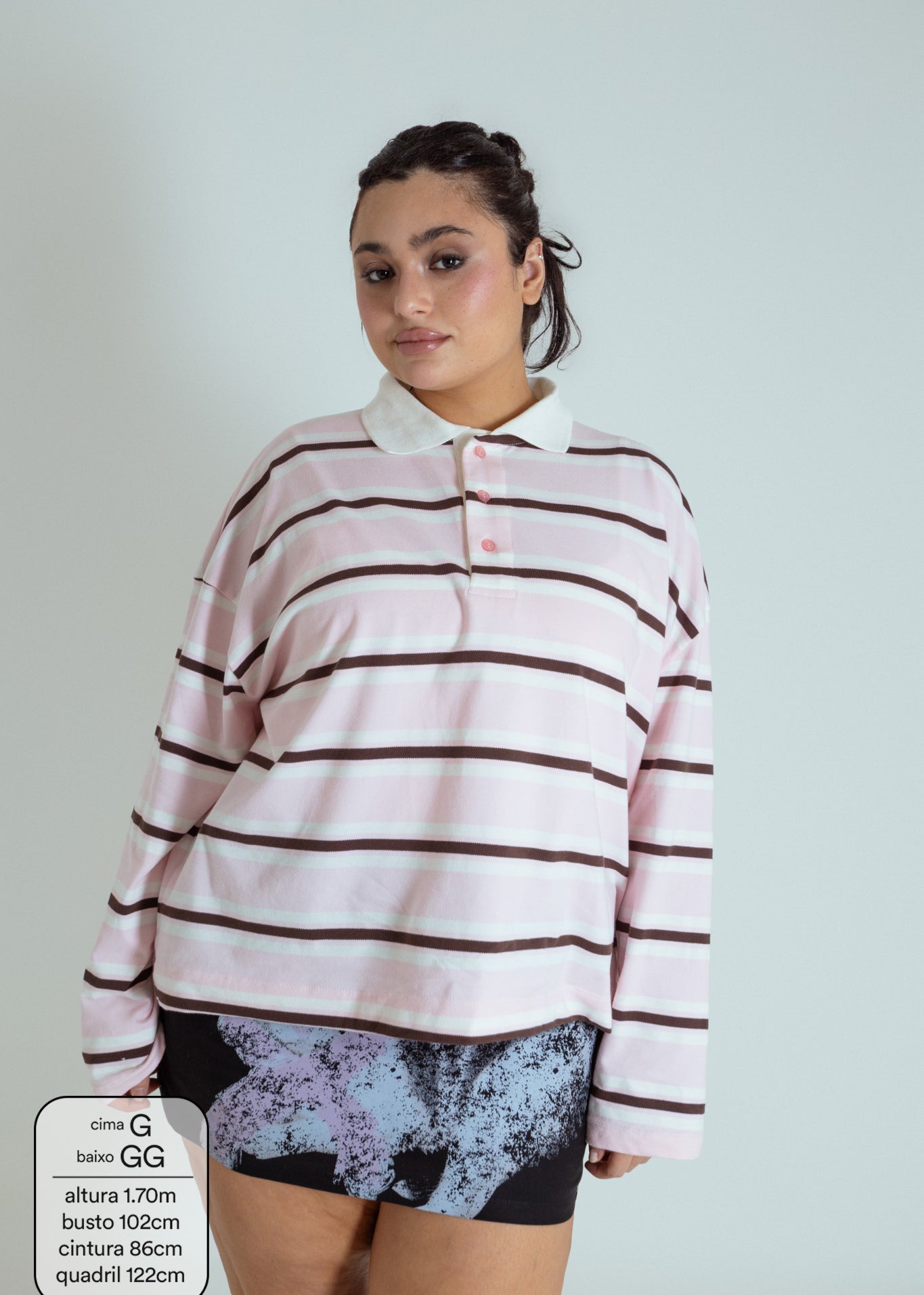 polo listrada oversized manga longa luv