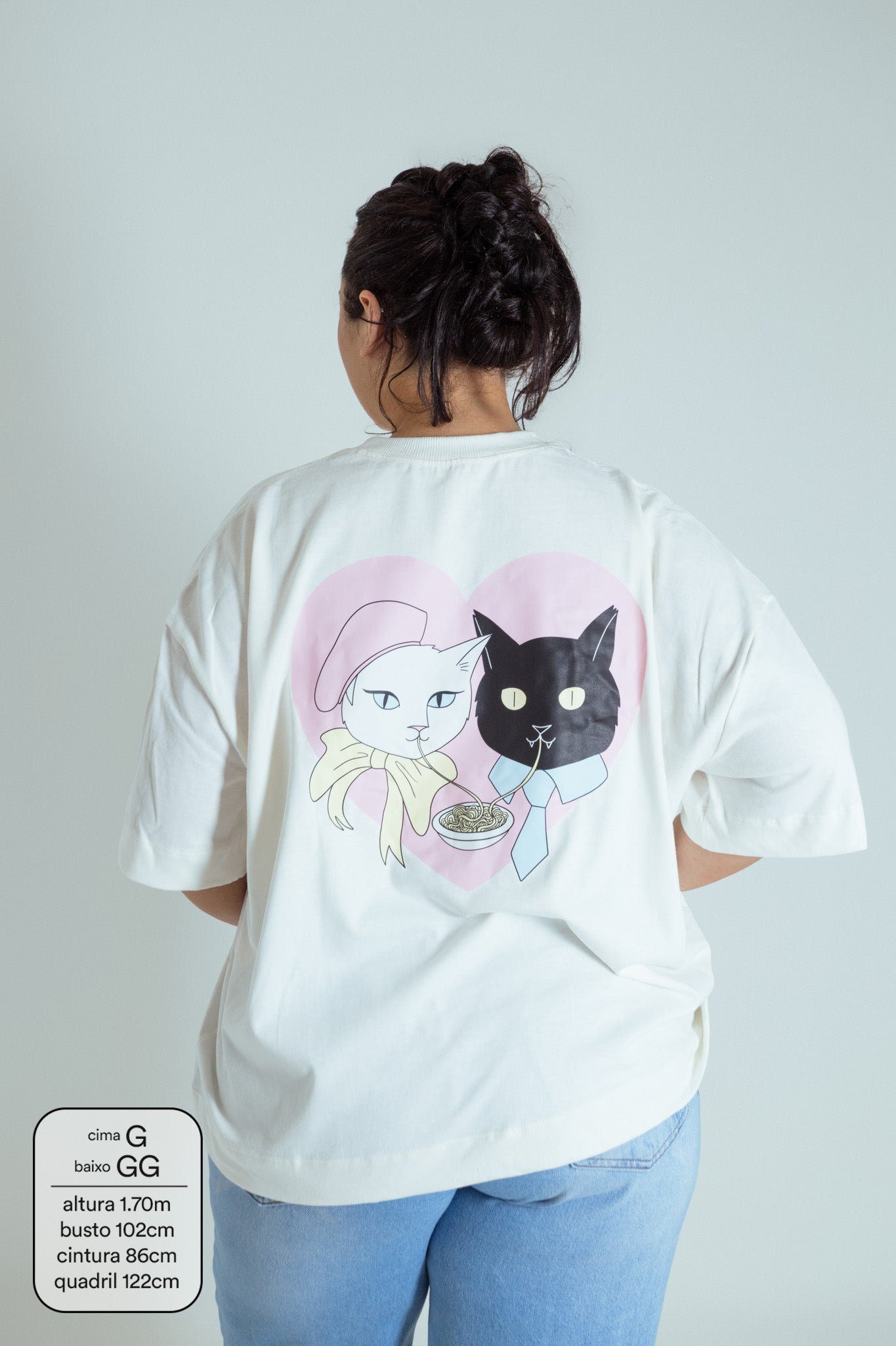 camisetão namorados LUV | camiseta oversized 100% algodão