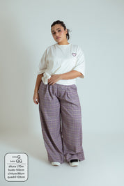 calça xadrez alfaiataria ajustável LUV