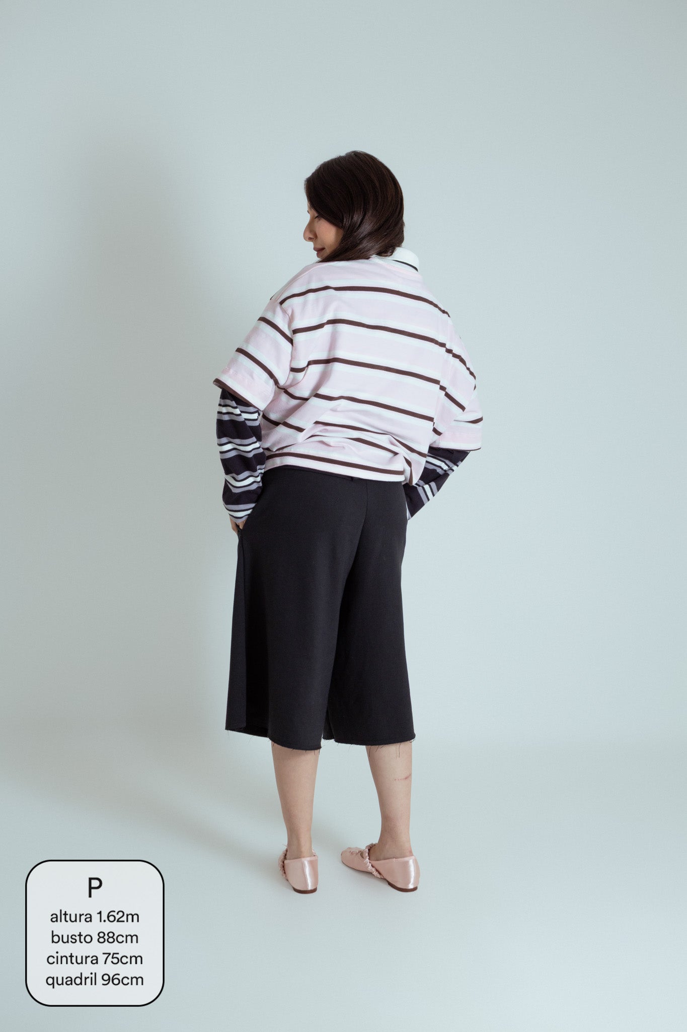 polo listrada oversized manga curta luv