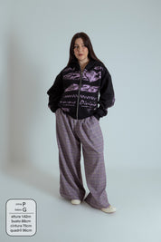 calça xadrez alfaiataria ajustável LUV